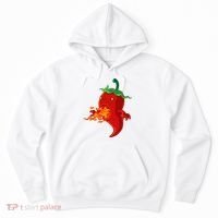 Red Hot Chilli Pepper With Flame Hoodie thumb 0