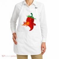 Red Hot Chilli Pepper With Flame Apron thumb 2