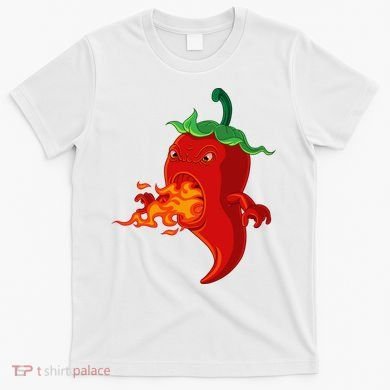 Red Hot Chilli Pepper With Flame T-Shirt