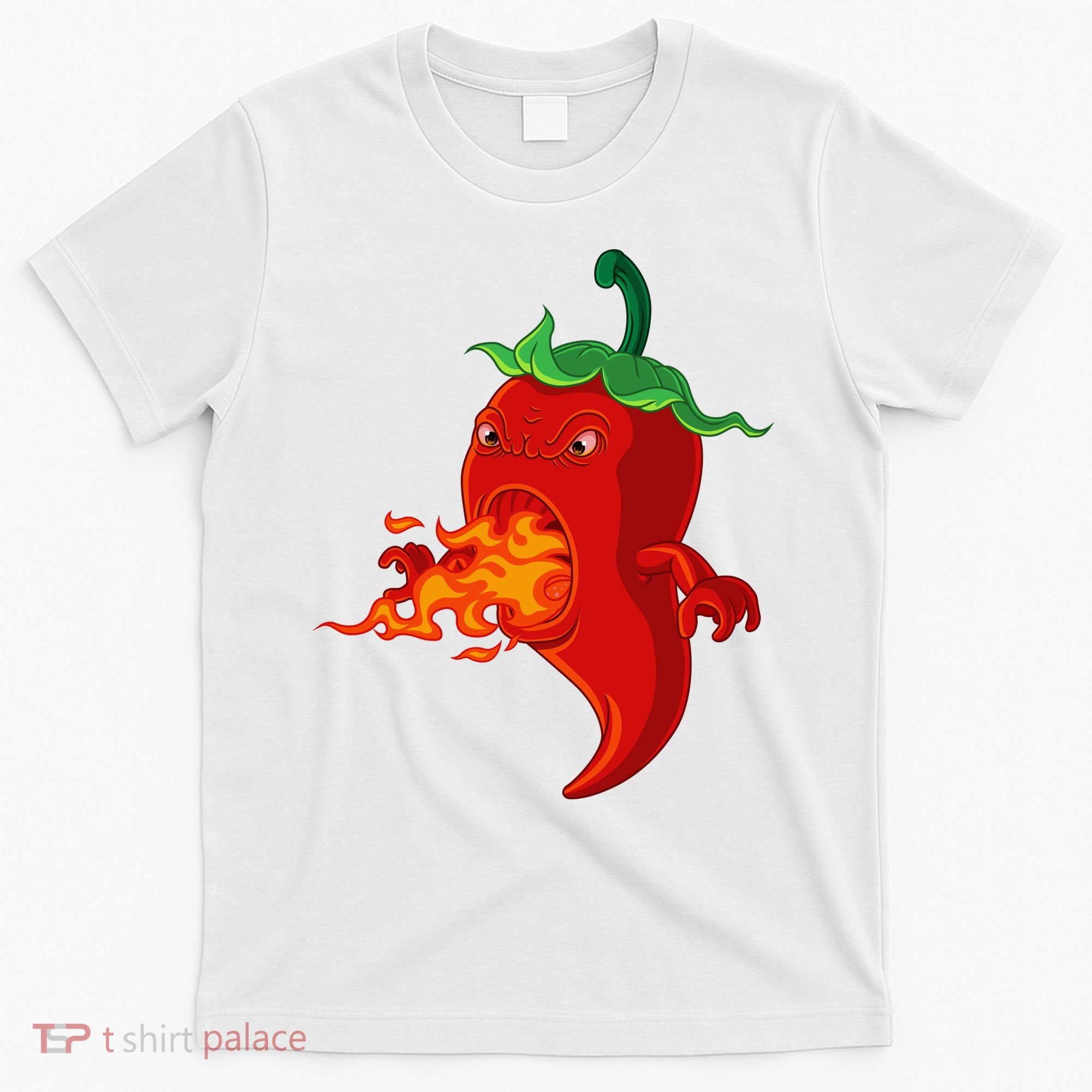 Red Hot Chilli Pepper With Flame T-Shirt