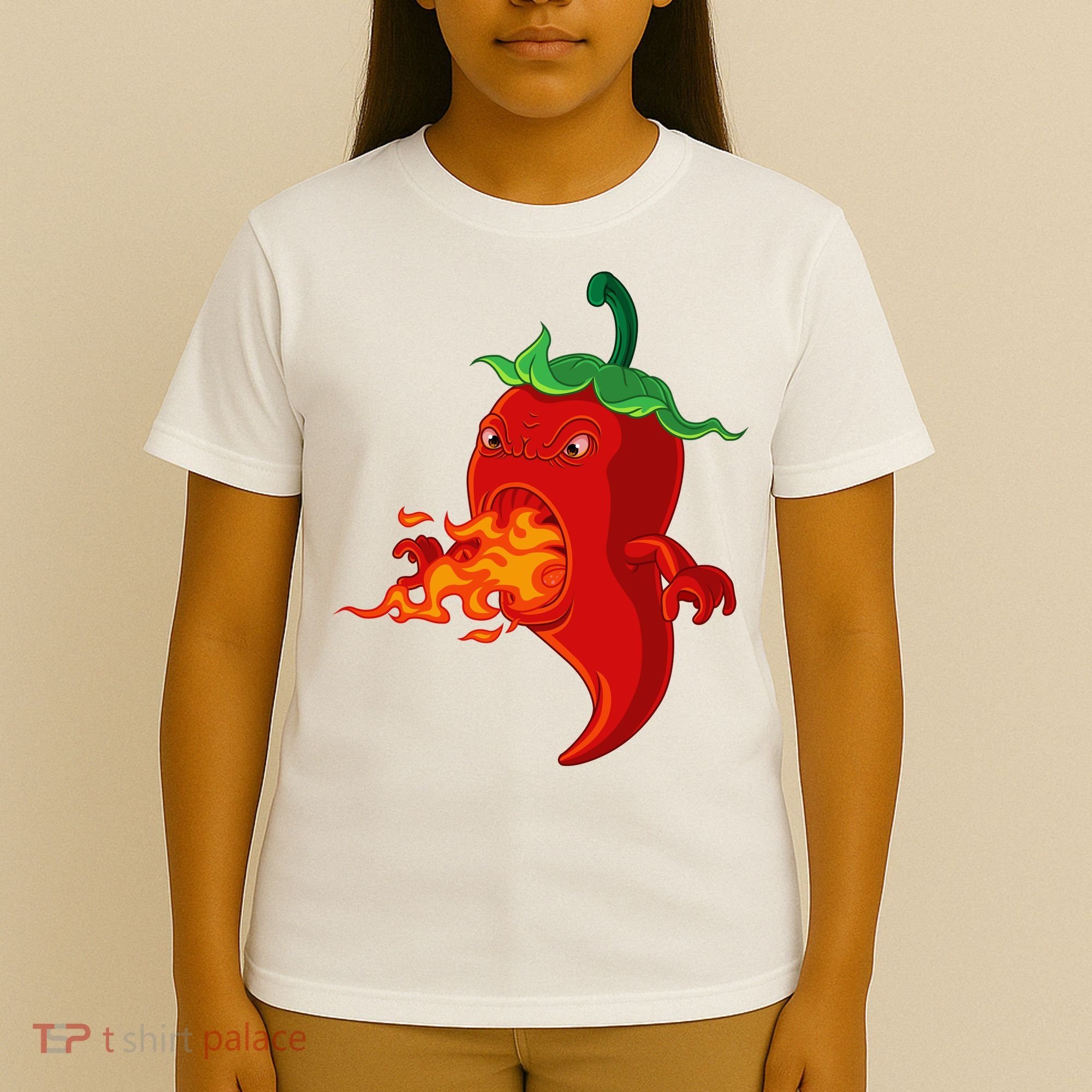 Red Hot Chilli Pepper With Flame T-Shirt