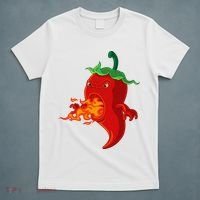 Red Hot Chilli Pepper With Flame T-Shirt thumb 5