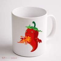 Red Hot Chilli Pepper With Flame Coffee Mug thumb 1