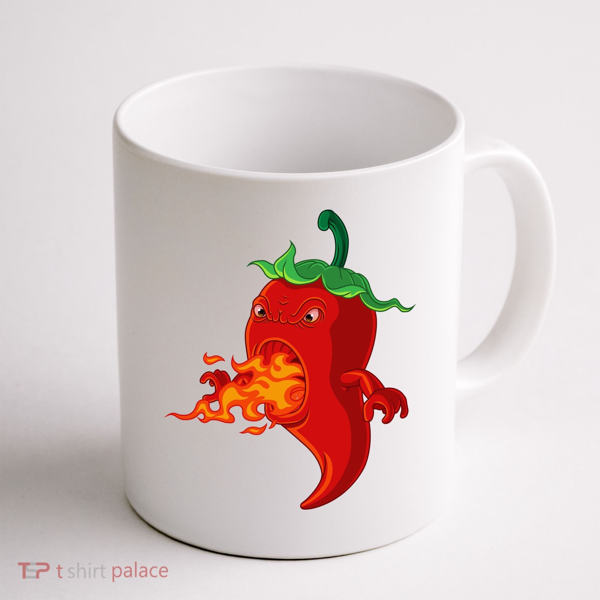 Red Hot Chilli Pepper With Flame Coffee Mug