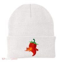 Red Hot Chilli Pepper With Flame Beanie thumb 0