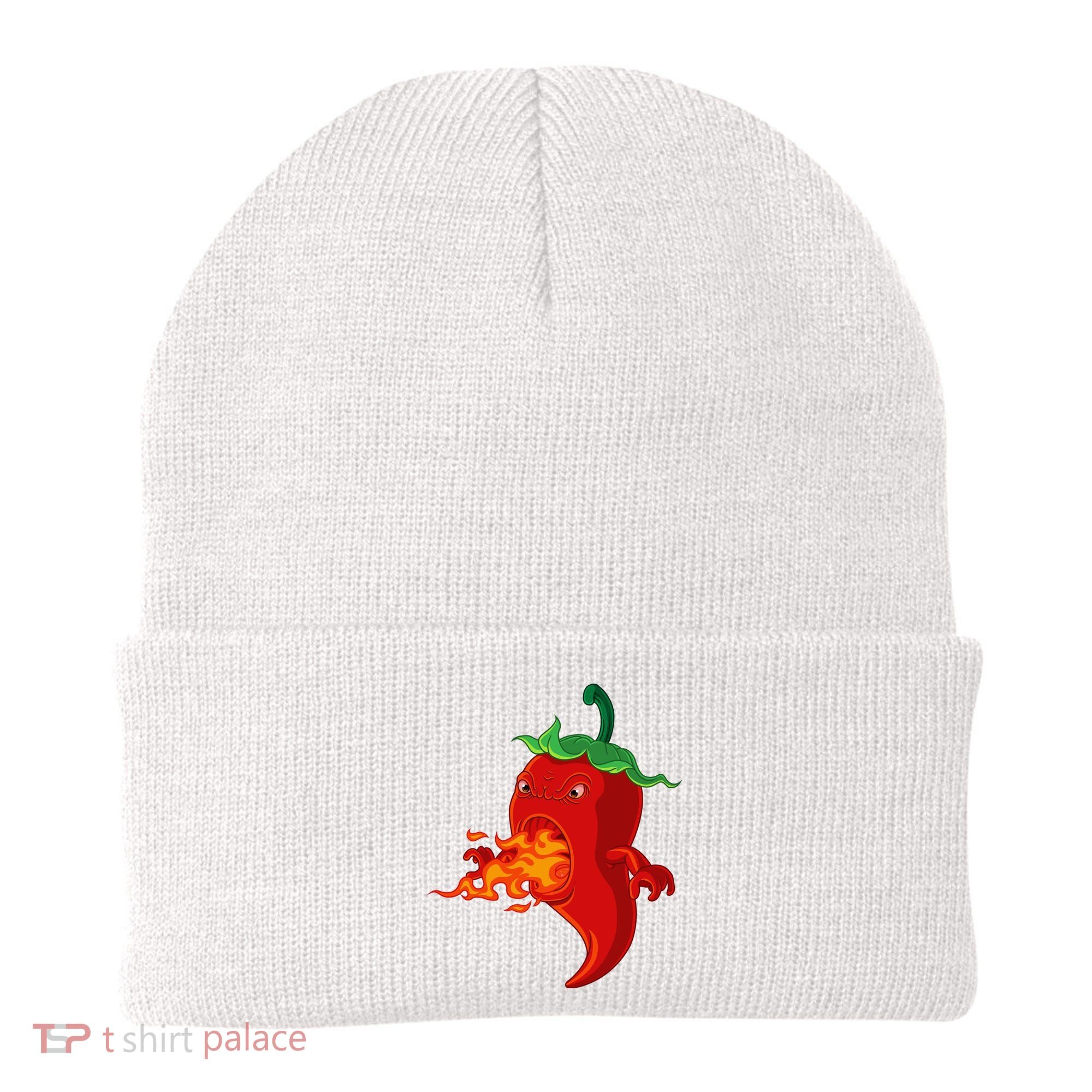 Red Hot Chilli Pepper With Flame Beanie
