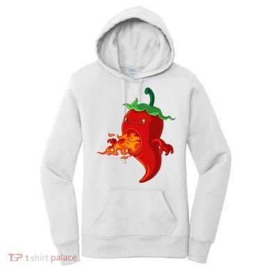 Red Hot Chilli Pepper With Flame Women's Hoodie