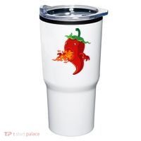 Red Hot Chilli Pepper With Flame Tumbler thumb 0