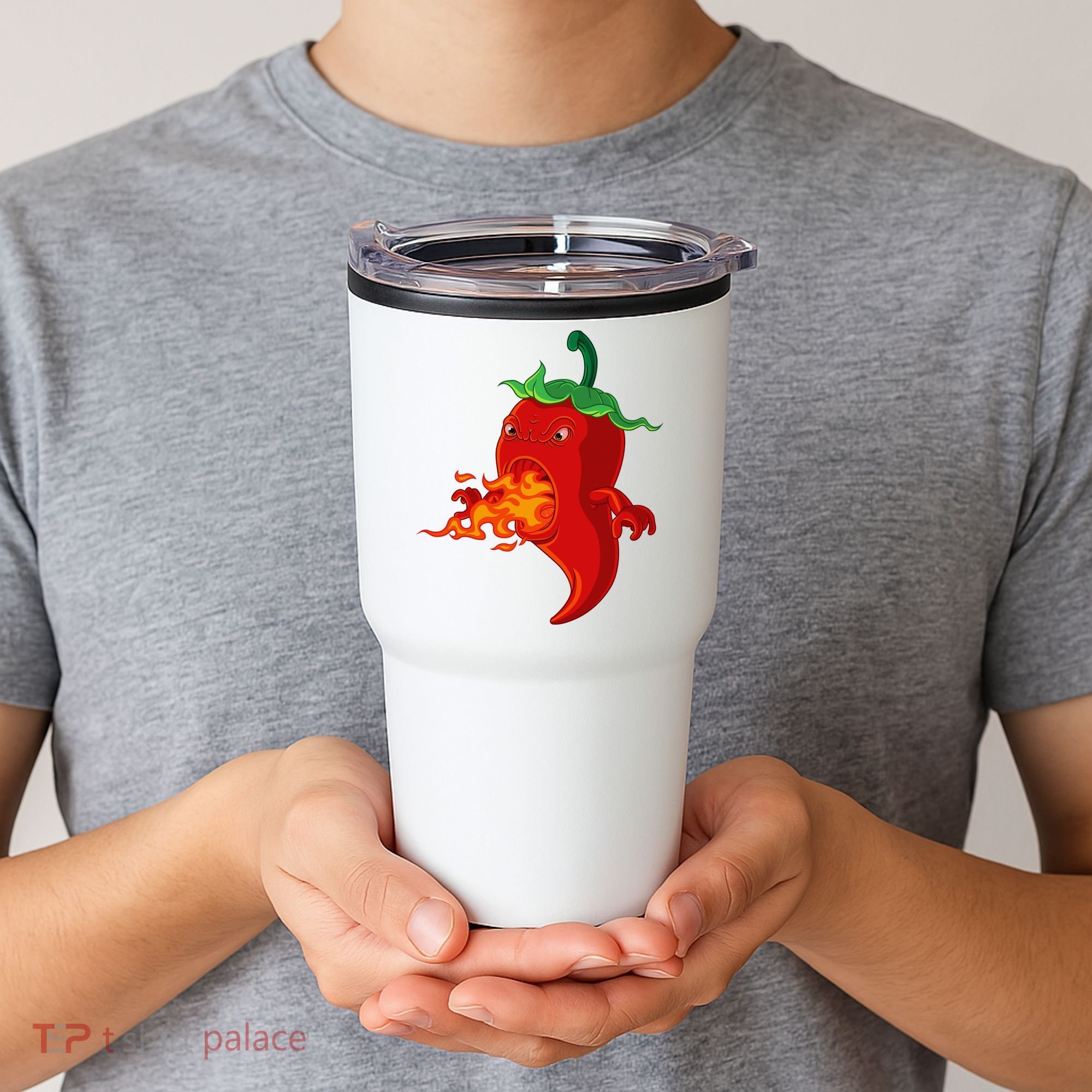 Red Hot Chilli Pepper With Flame Tumbler