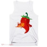 Red Hot Chilli Pepper With Flame Tank Top thumb 0