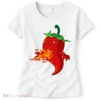Red Hot Chilli Pepper With Flame Women's T-Shirt thumb 0