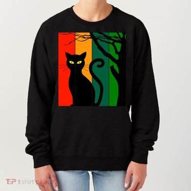 Retro Halloween Cat Women's Sweatshirt