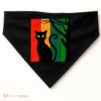 Retro Halloween Cat USA-Made Doggie Bandana