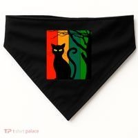 Retro Halloween Cat USA-Made Doggie Bandana thumb 0