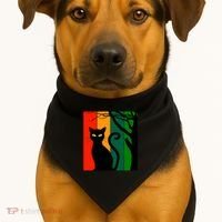 Retro Halloween Cat USA-Made Doggie Bandana thumb 1