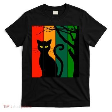 Retro Halloween Cat T-Shirt