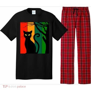 Retro Halloween Cat Pajama Set