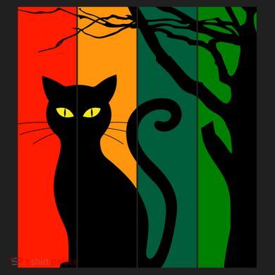 Retro Halloween Cat Women's Dry Zone Grid Polo