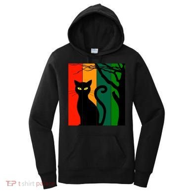 Retro Halloween Cat Women's Hoodie
