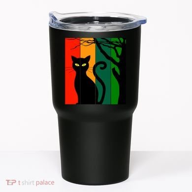Retro Halloween Cat Tumbler