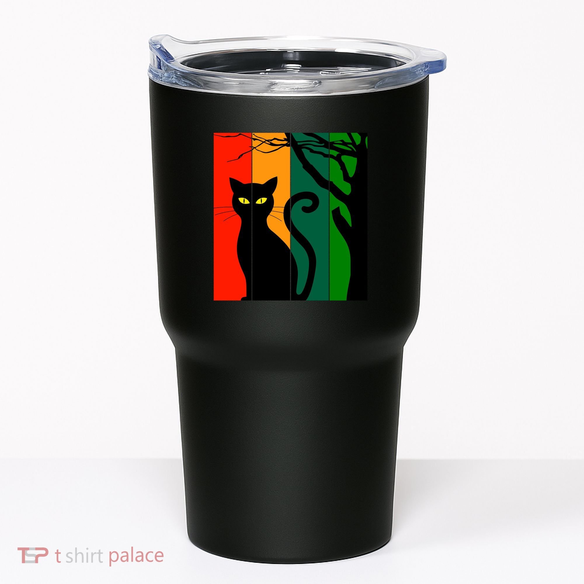 Retro Halloween Cat Tumbler