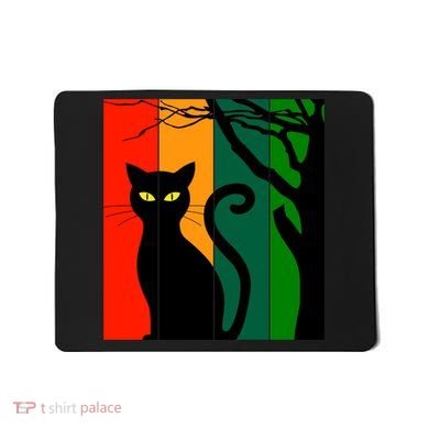 Retro Halloween Cat Mousepad