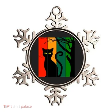 Retro Halloween Cat Ornament