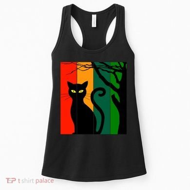 Retro Halloween Cat Women's Tank Top
