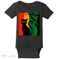 Retro Halloween Cat Baby Bodysuit thumb 0