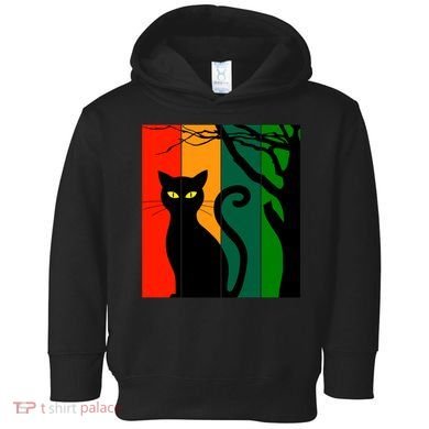 Retro Halloween Cat Toddler Hoodie