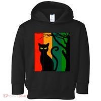 Retro Halloween Cat Toddler Hoodie thumb 0