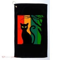 Retro Halloween Cat Golf Towel thumb 0