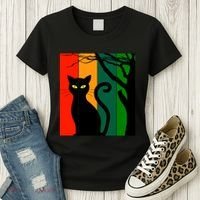 Retro Halloween Cat Women's T-Shirt thumb 3
