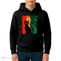 Retro Halloween Cat Kids Hoodie thumb 4
