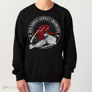 Red Horse Combat Engineer Us Military Women's Sweatshirt