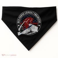 Red Horse Combat Engineer Us Military USA-Made Doggie Bandana thumb 0
