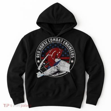 Red Horse Combat Engineer Us Military Hoodie