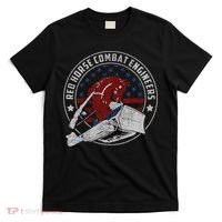 Red Horse Combat Engineer Us Military T-Shirt thumb 0