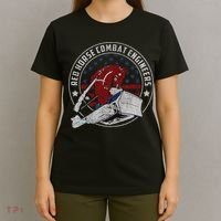Red Horse Combat Engineer Us Military T-Shirt thumb 4