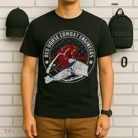 Red Horse Combat Engineer Us Military T-Shirt thumb 6