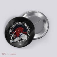 Red Horse Combat Engineer Us Military Button thumb 0