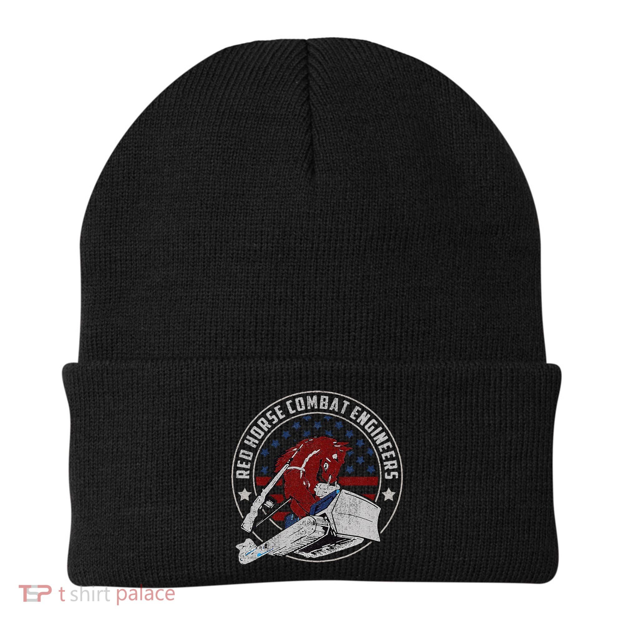 Red Horse Combat Engineer Us Military Beanie
