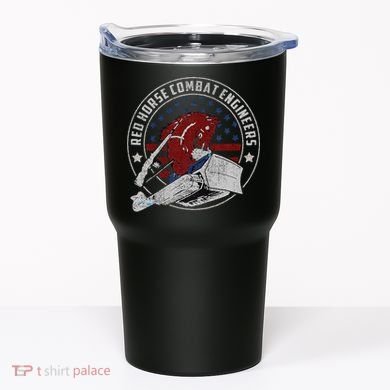 Red Horse Combat Engineer Us Military Tumbler