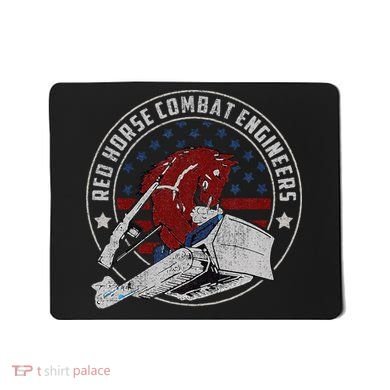 Red Horse Combat Engineer Us Military Mousepad