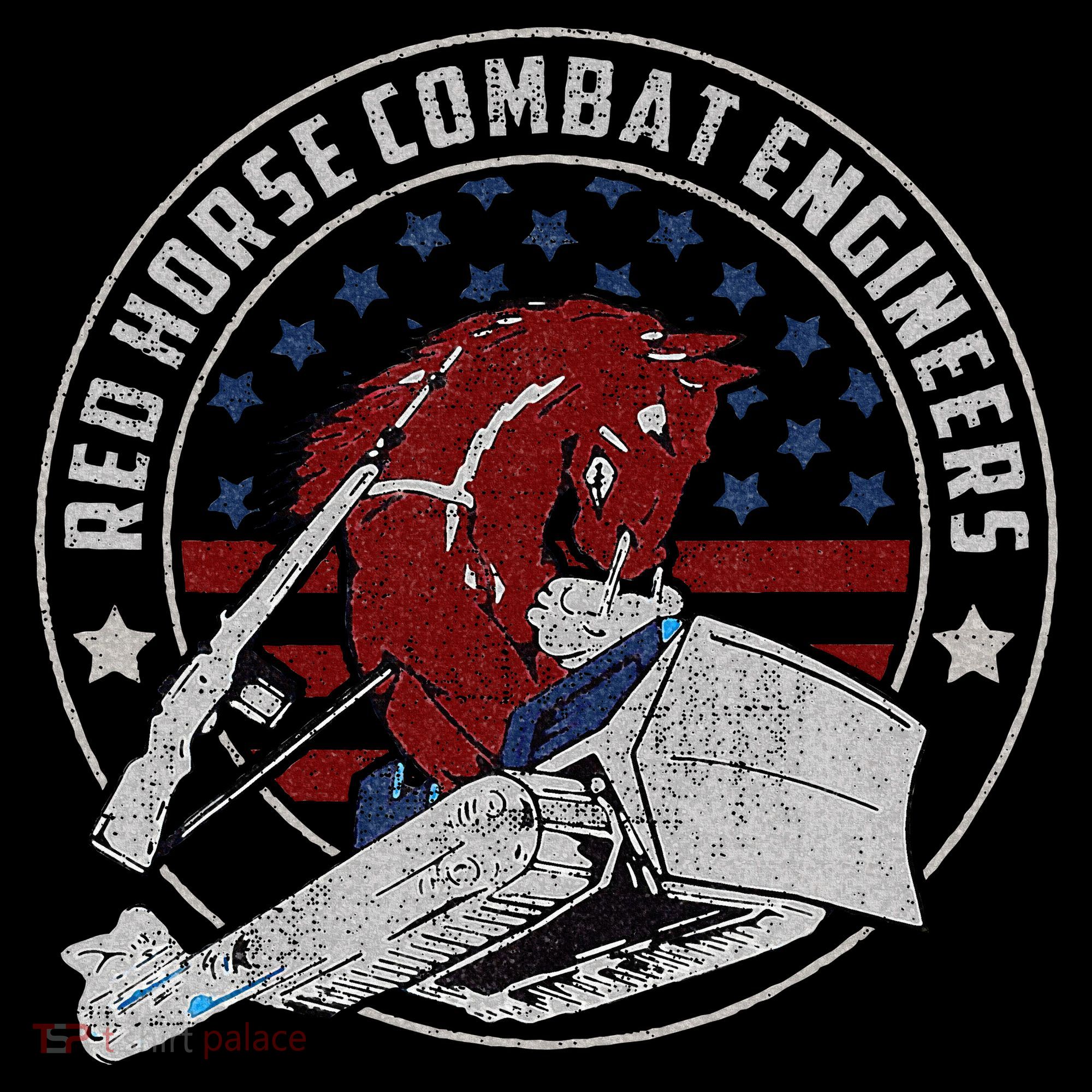 Red Horse Combat Engineer Us Military Mousepad