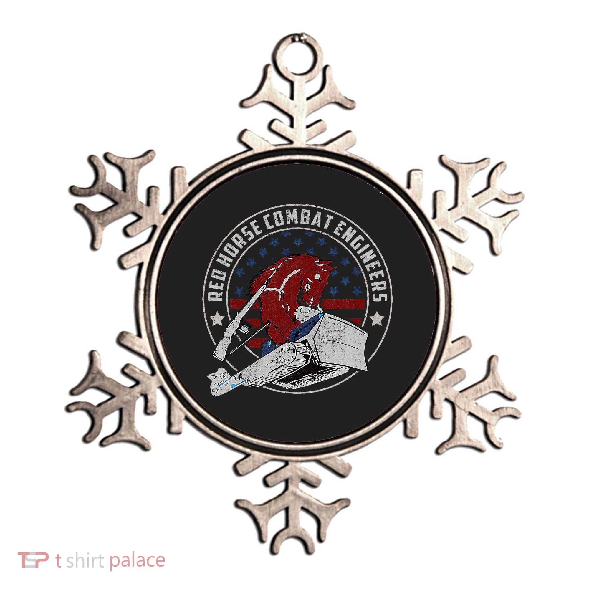 Red Horse Combat Engineer Us Military Ornament