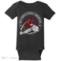 Red Horse Combat Engineer Us Military Baby Bodysuit thumb 0