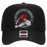 Red Horse Combat Engineer Us Military Hat thumb 0
