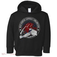 Red Horse Combat Engineer Us Military Toddler Hoodie thumb 0
