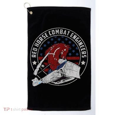 Red Horse Combat Engineer Us Military Golf Towel